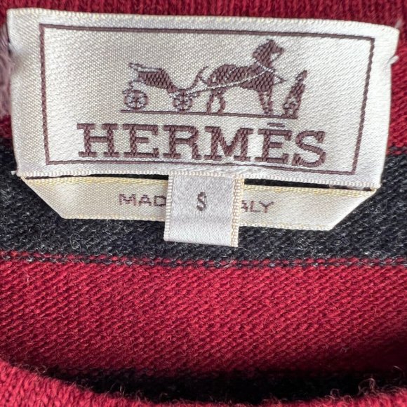 Hermes NWT Mens Crewneck Zebra Sweater EU Size S Wool Cashmere - Picture 10 of 10